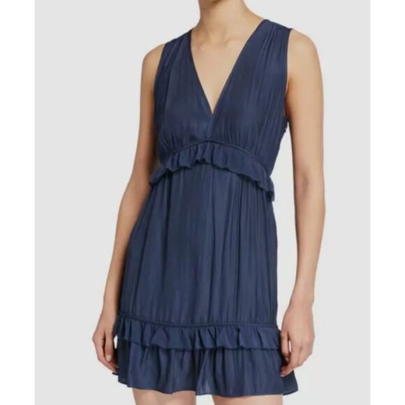 $425 NWT Ramy Brook Women's Blue Merida Sleeveless Shift Dress size 8 - Picture 2 of 11